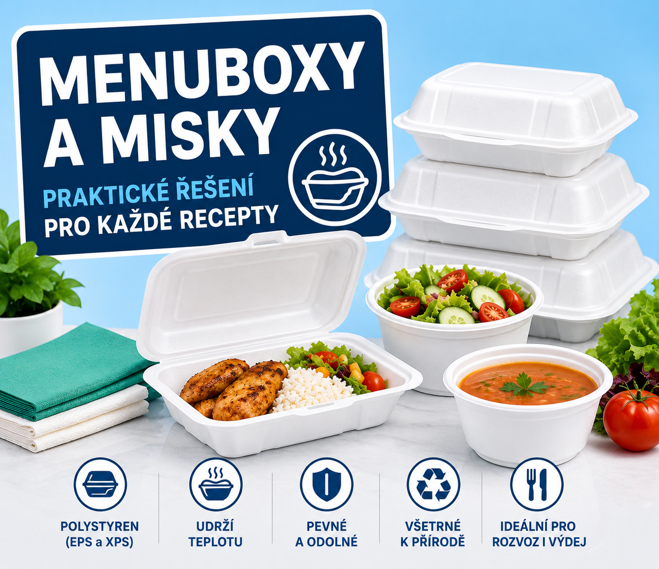 Menu boxy a misky