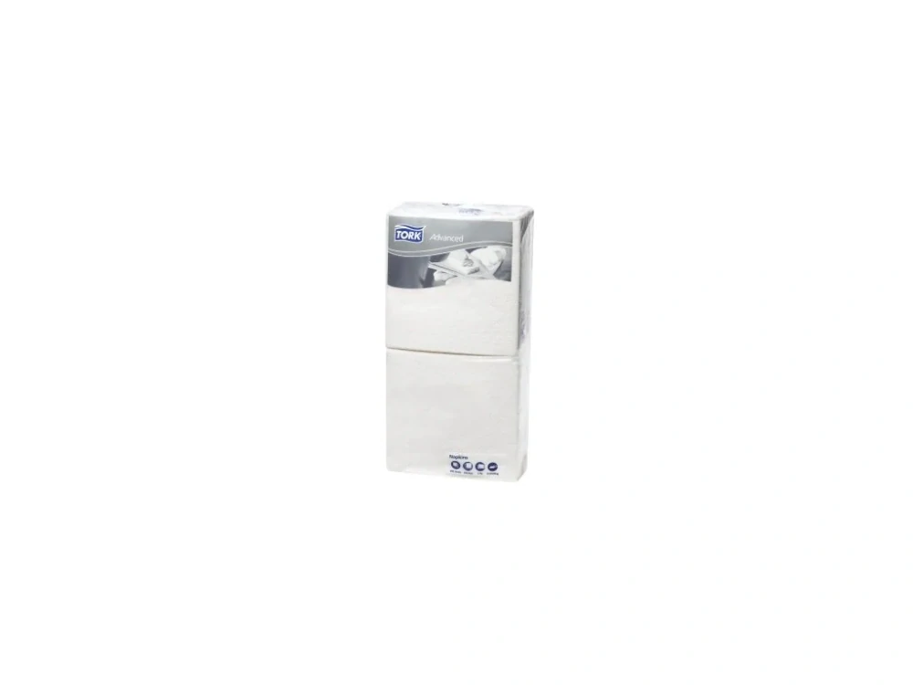 Tork 477534 koktejlové ubrousky bílé 2vrstvé, 24 × 24 cm – 200 ks