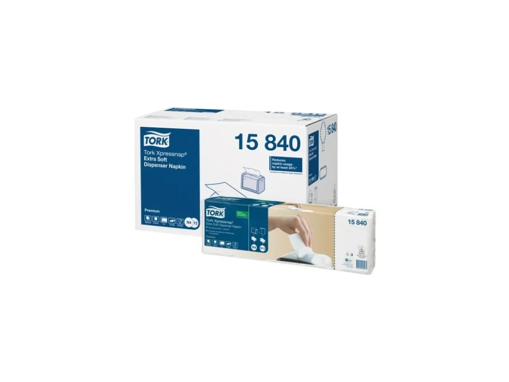 Tork Xpressnap 15840 ubrousky do zásobníku bílé 2vrstvé, N4 – 500 ks