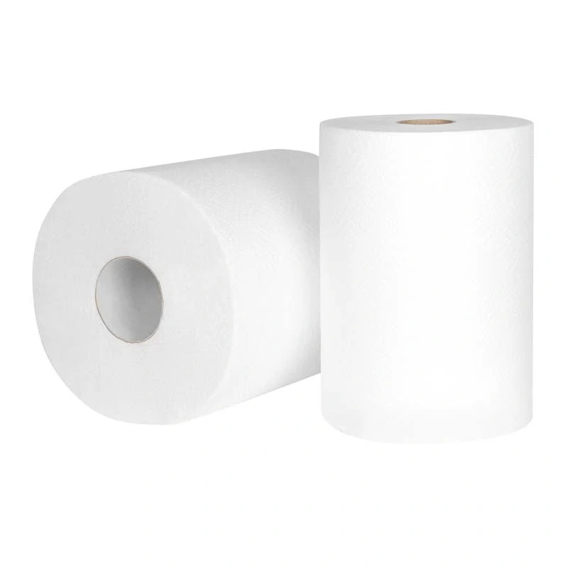 Papírový ručník v roli 100 m, 2vr., 100% celulóza, bílý, Ø 190 mm, 6 rolí