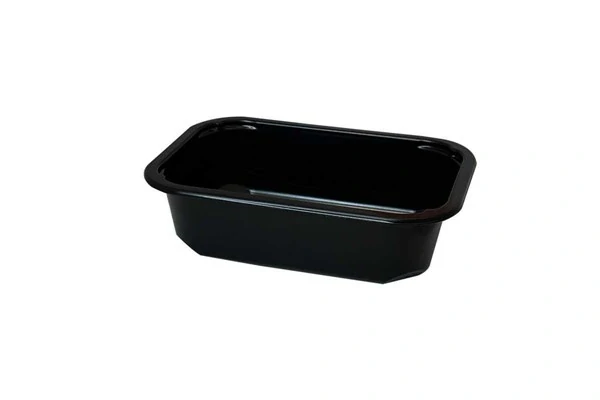 Zatavovací miska PP na polévku 350 ml, 160 × 112 × 45 mm, černá, 384 ks