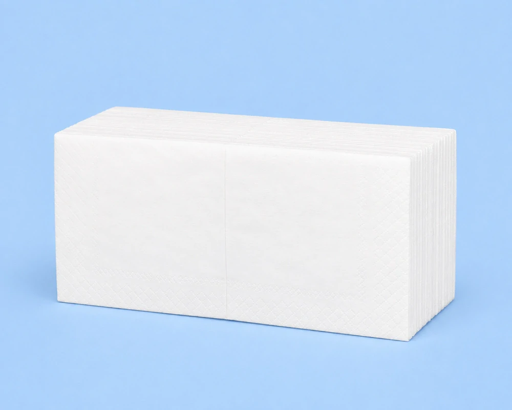 Gastro ubrousky bílé 33 × 33 cm, 1vr., 100% celulóza, 500 ks