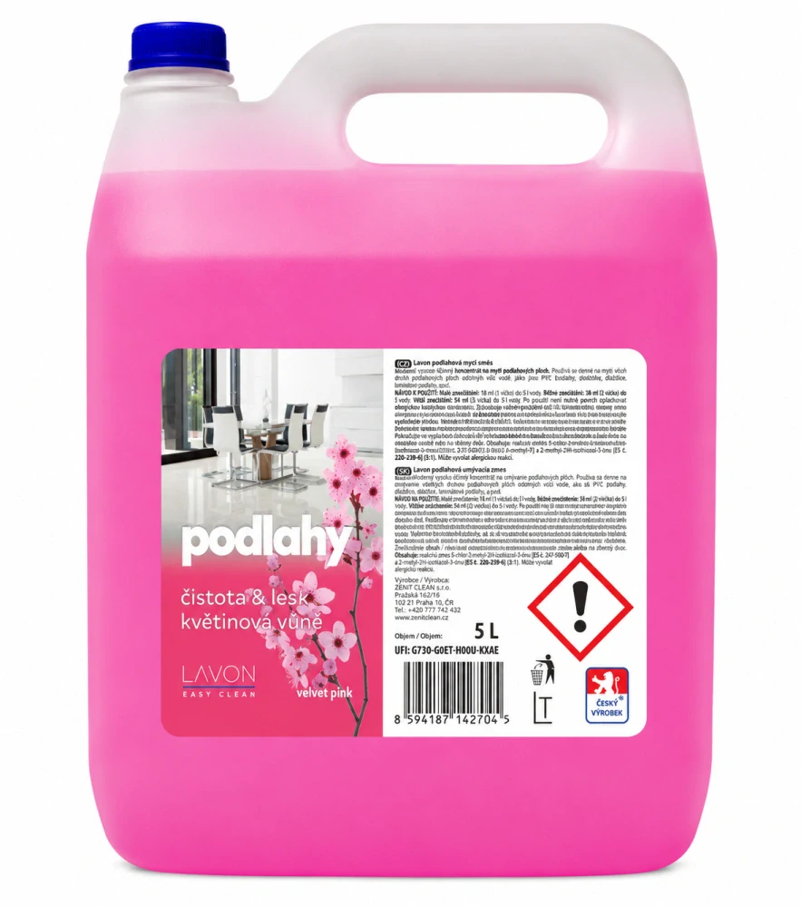 Lavon Easy Clean Podlahy Velvet Pink 5 l – čistič na podlahy