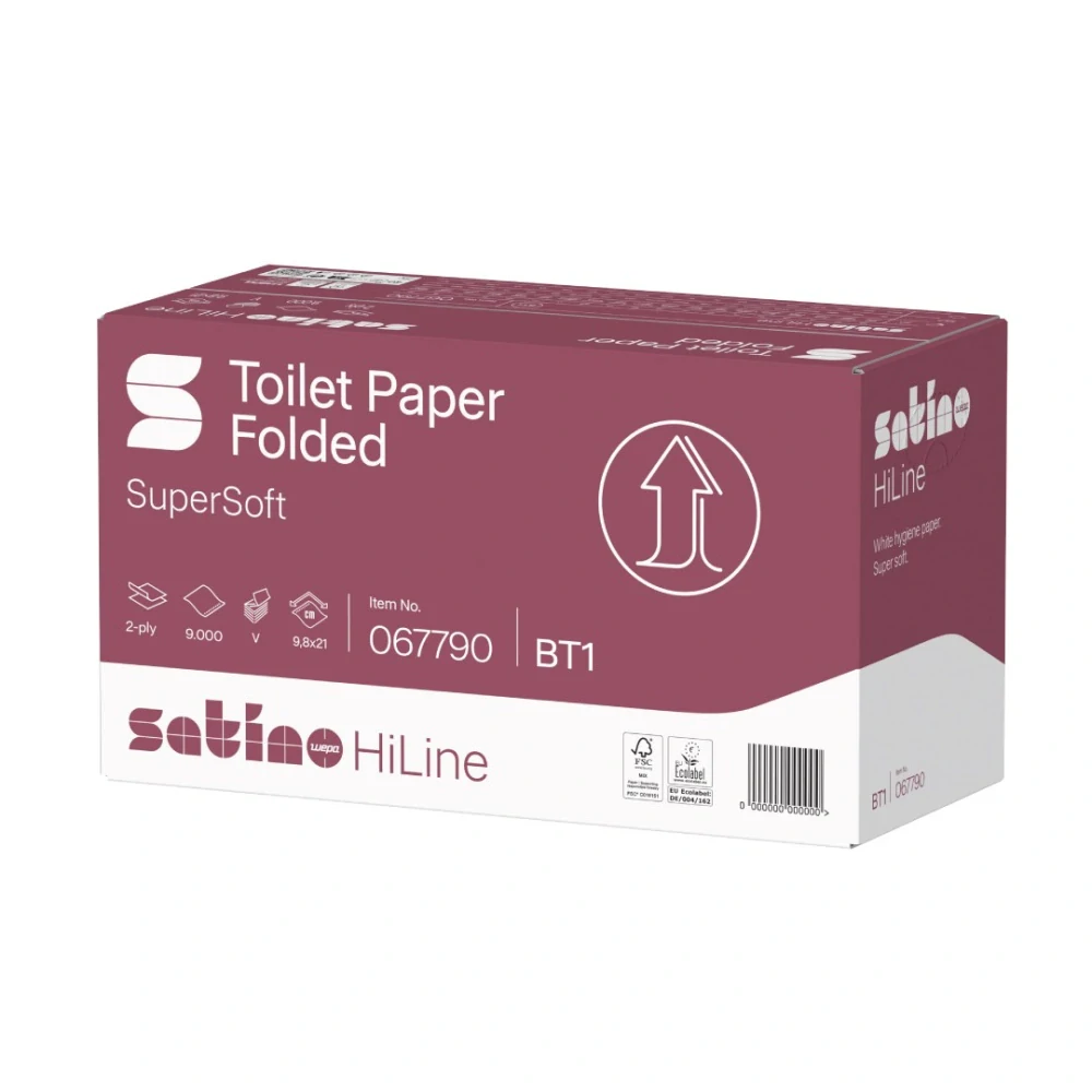 Skládaný toaletní papír 2vrstvý WEPA Professional 9,8 × 21 cm – 30 × 300 ks