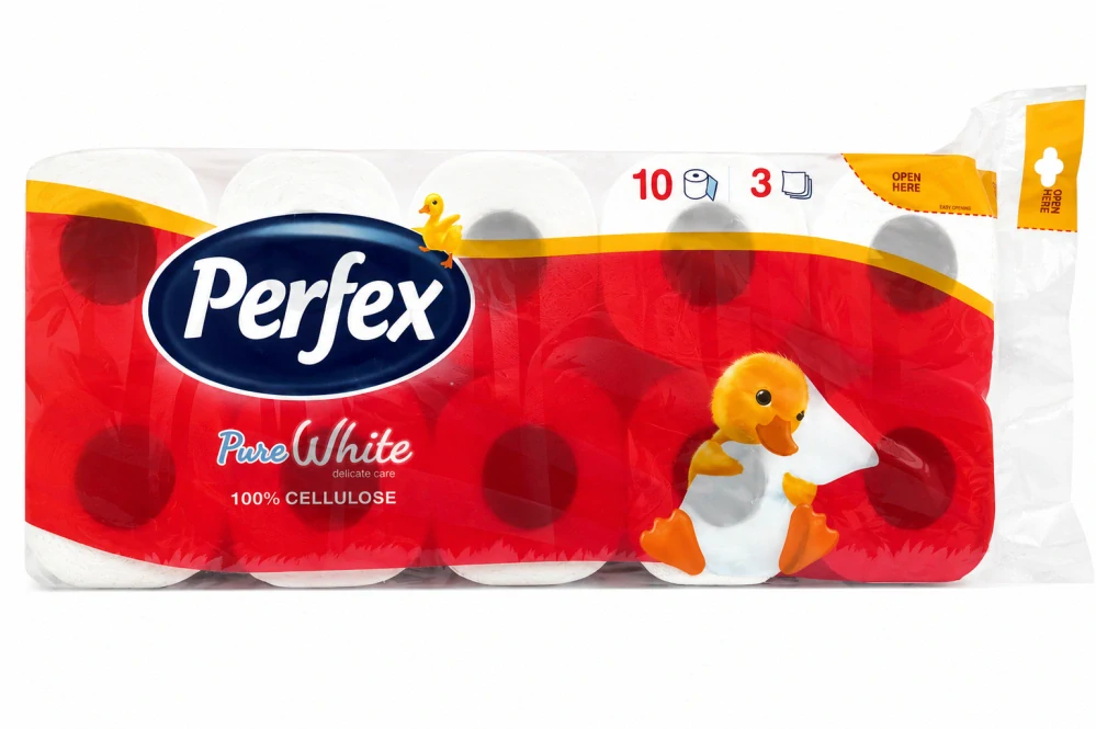 Toaletní papír Perfex Pure White 8+2, 10 ks, 3vr., celulóza, bílý (050307)