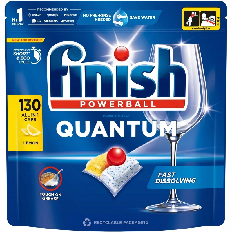 FINISH Quantum Lemon tablety do myčky 130 ks