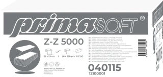 Papírový ručník skládaný ZZ 5000 PrimaSoft, 25 × 23 cm, 1vr., rec., šedý (040115)