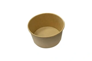 Miska papírová kulatá na salát 1000 ml kraft - 50 ks