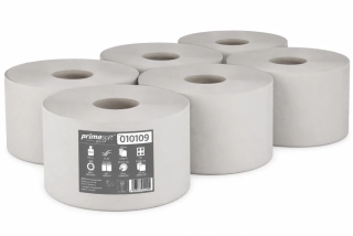 Toaletní papír JUMBO 190 PrimaSoft, 120 m, 1vr., rec., šedý (010109)